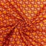 115cm Printed Poly Cotton Intersect Orange - Image 2