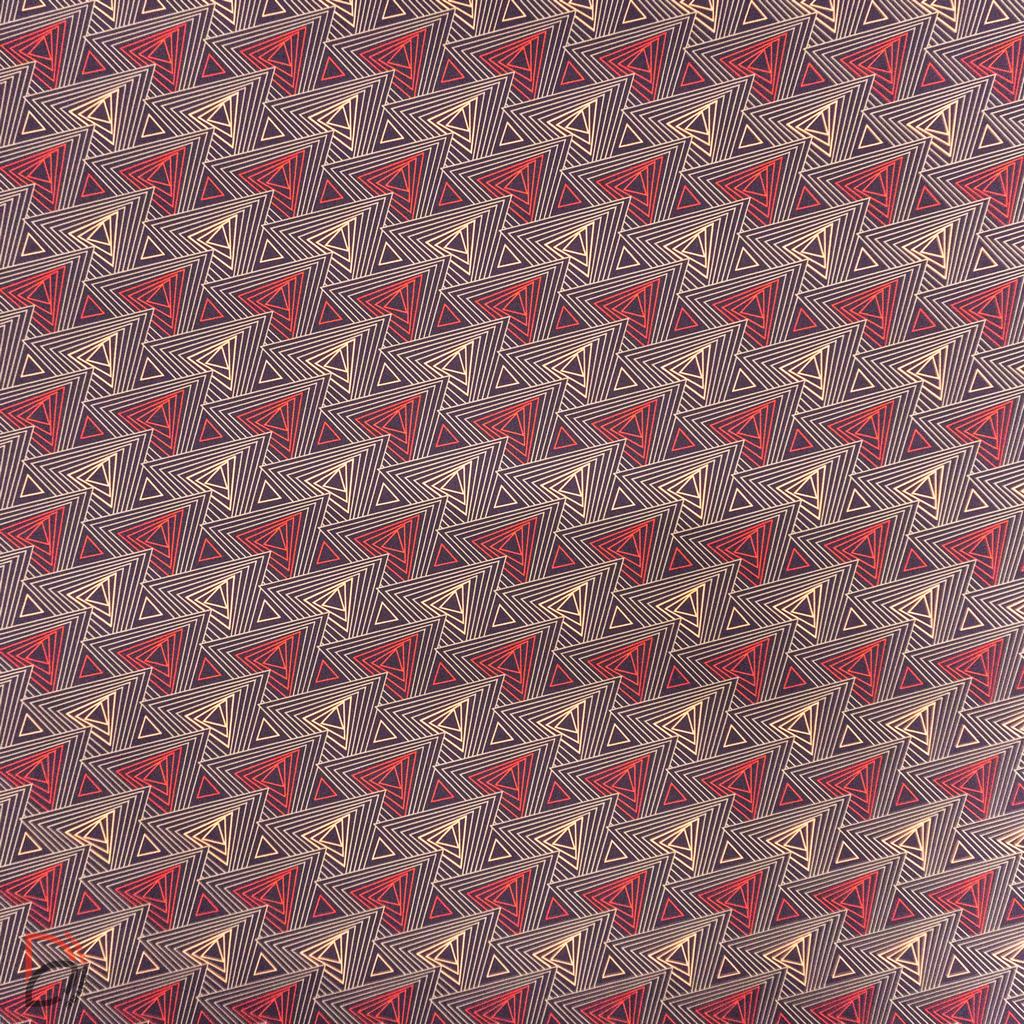 115PPC5F339231-1.jpg 115cm Printed Poly Cotton Intersect Chocolate - Image 1