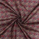 115cm Printed Poly Cotton Intersect Chocolate - Image 2