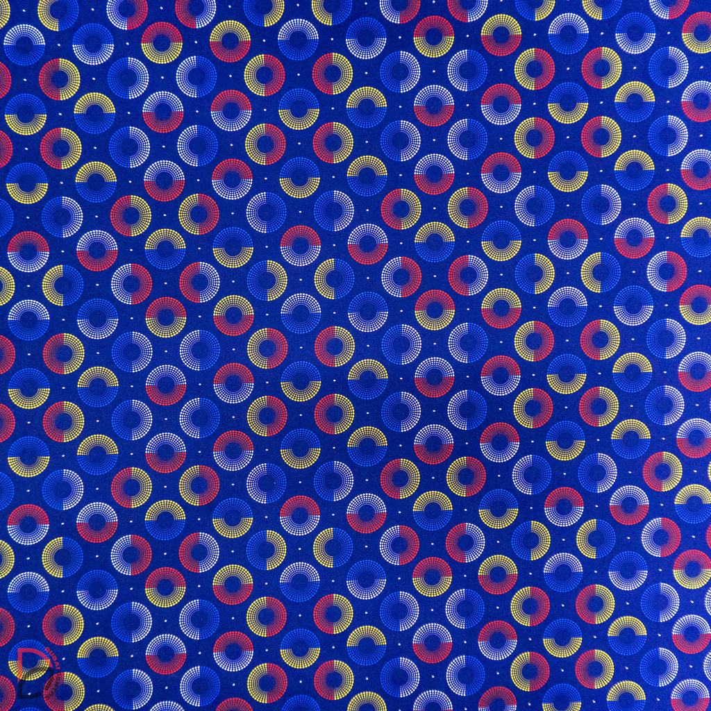 115PPC5F347231-1.jpg 115cm Printed Poly Cotton Dot Pulse Blue - Image 1