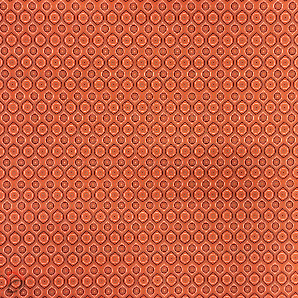 115PPC5F348231-1.jpg 115cm Printed Poly Cotton Dotted Orange - Image 1