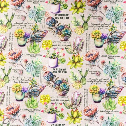 DIGITAL SLUB CLOTH (150CM) VELD BRIGHT LINEN