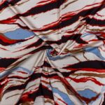 DULL SATIN 50D PRINT (150CM)(155 RED BLUE) - Image 2