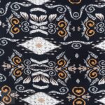 PRINTED CAPRI LINEN LOOK 24 TRIBAL BLACK