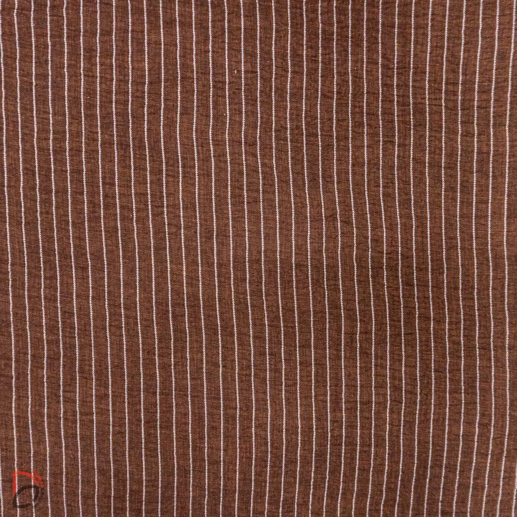 S262D645FCHOCOLATE231-3.jpg Lollis Linen Look Twill Stripe - Image 1